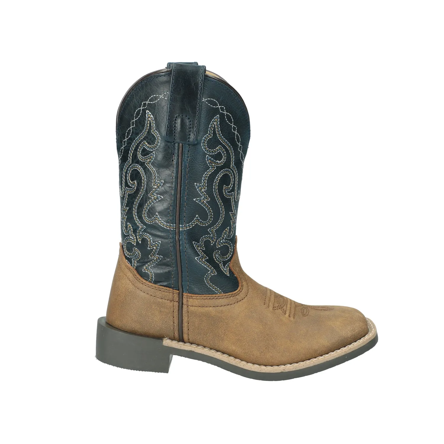 Smoky Mountain Boots Unisex Midland Brown/Midnight Blue Leather Cowboy Boots