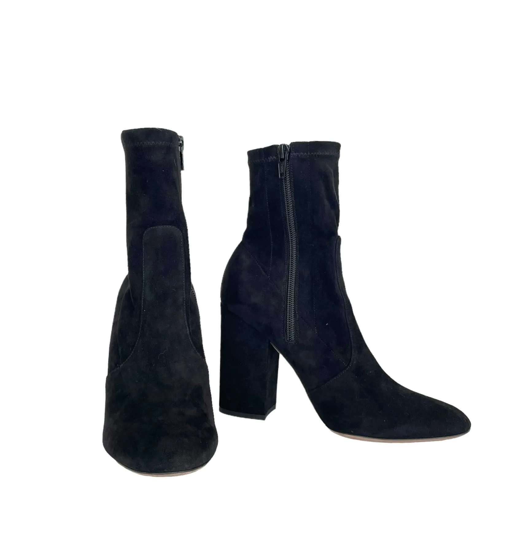 Suede Heeled Boots - 7