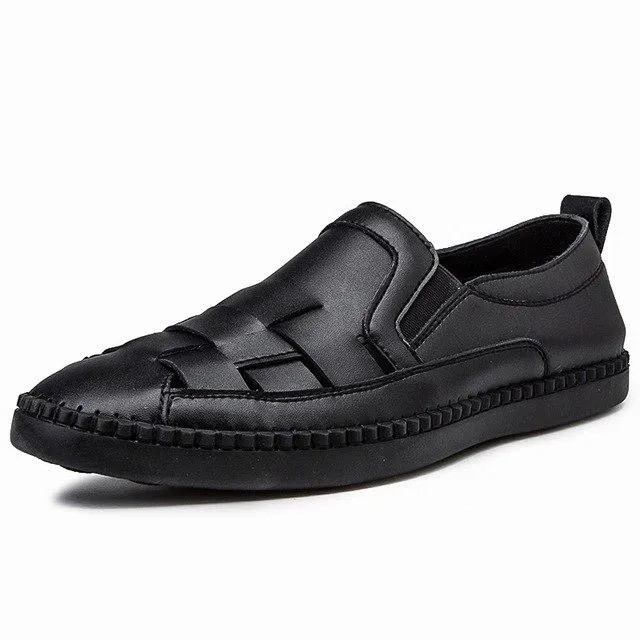 Summer Leisure Beach Soft Bottom Men's Driving Shoes Sandals