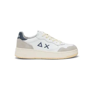 SUN68 BIG BASKET WHITE SNEAKERS FOR MEN