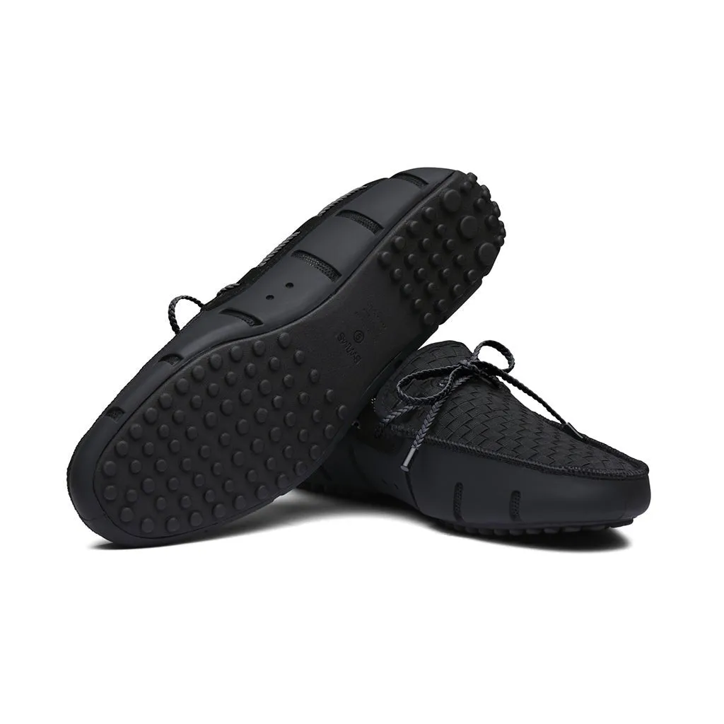 SWIMS Men's Woven Lace Driver Loafer BLACK
