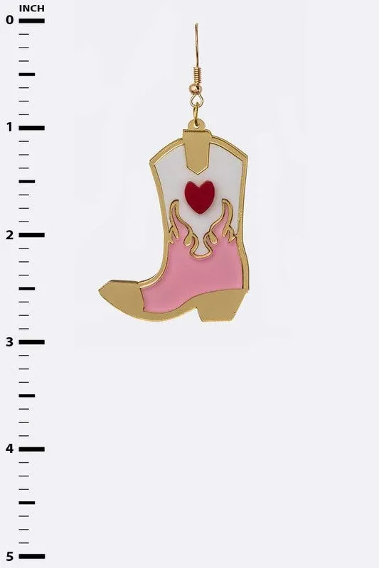 TEEK - Acrylic Cowboy Boots Earrings