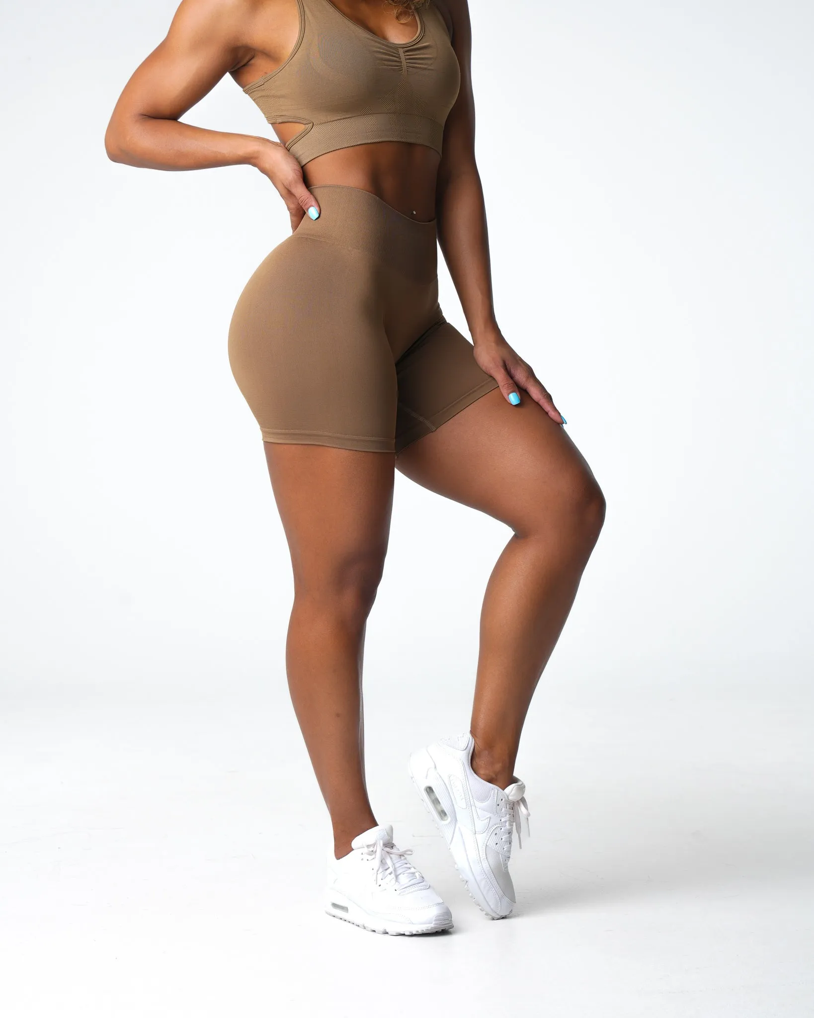 Toasted Almond Solid Seamless Shorts