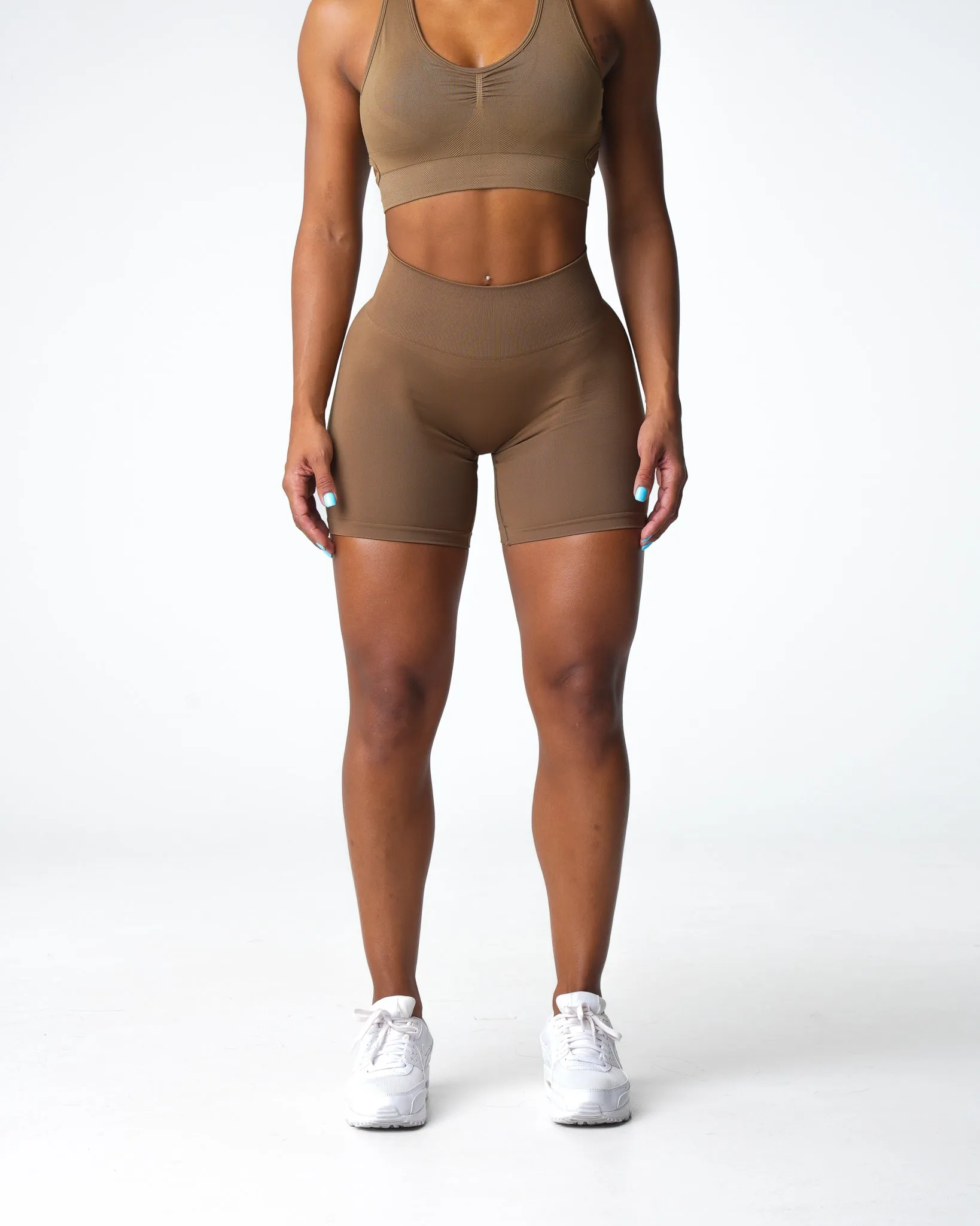 Toasted Almond Solid Seamless Shorts