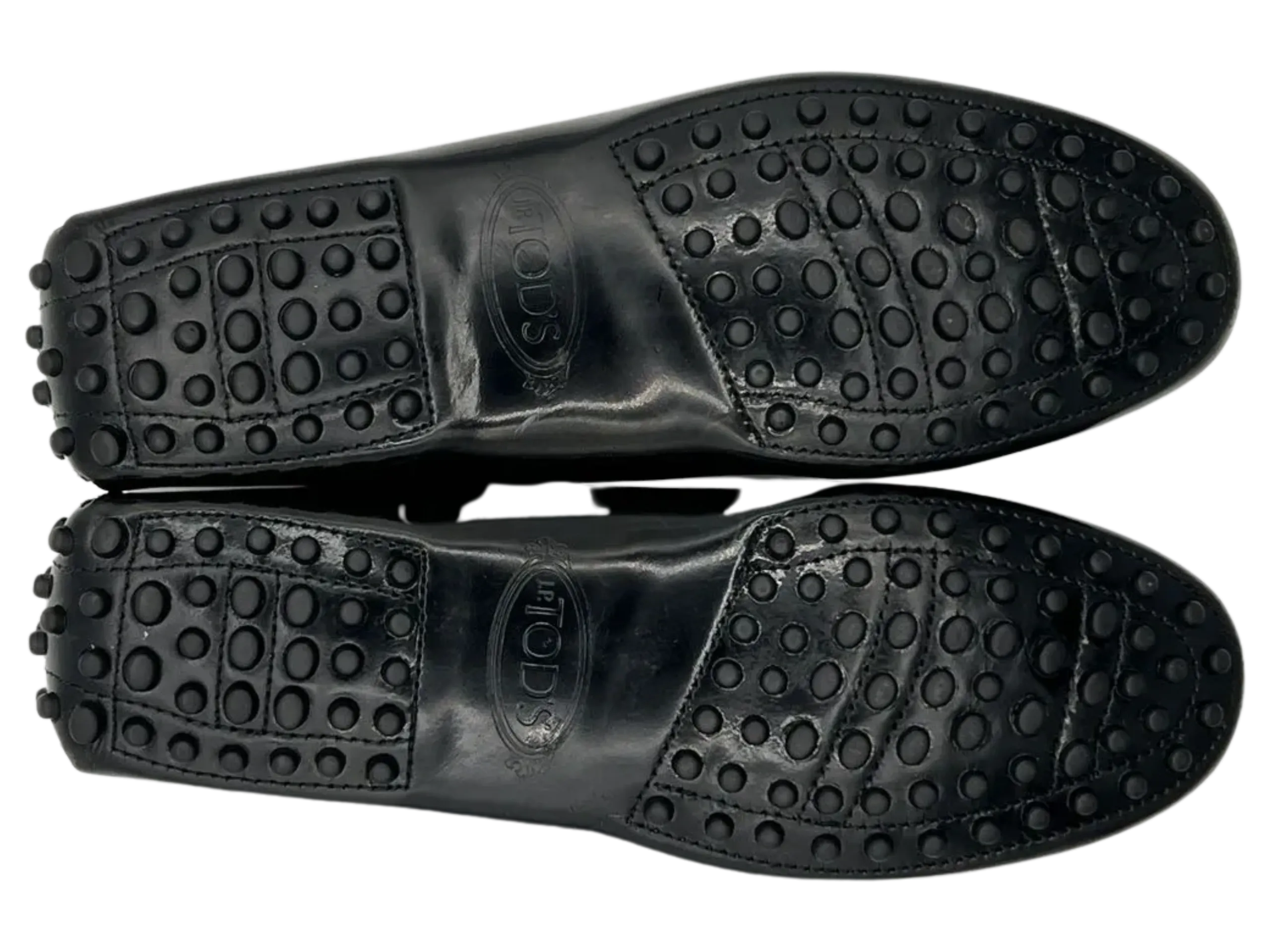 TODS Gommino Black Patent Leather Driving Loafers