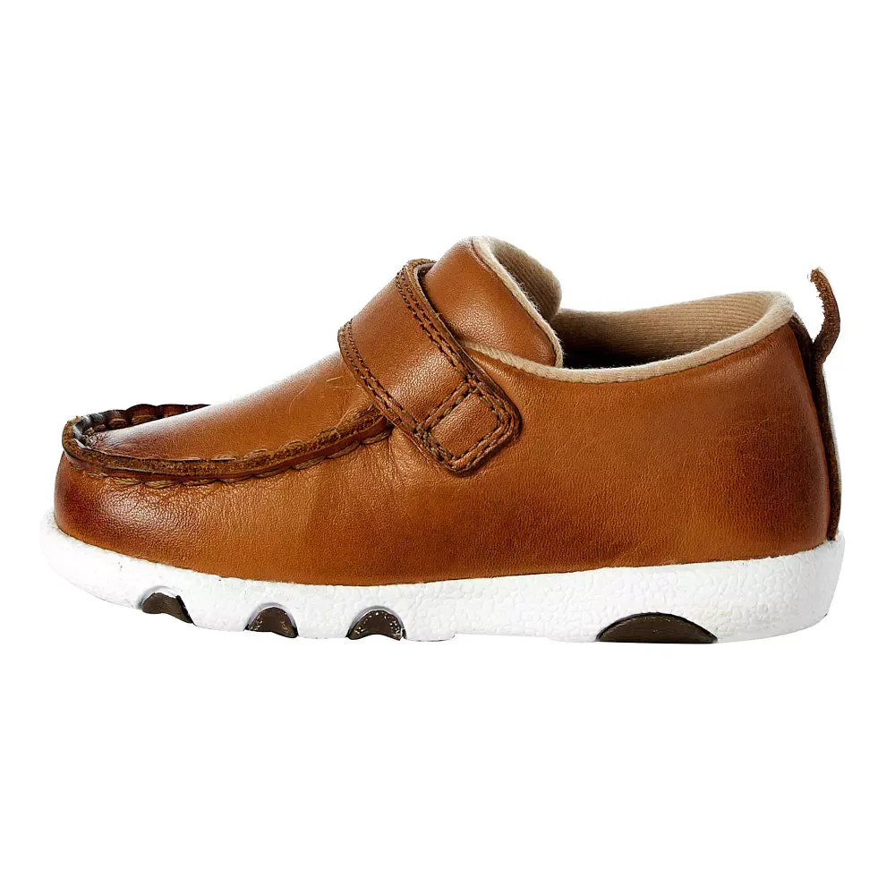 Twisted X® Infant Boy's Driving Moc Velcro Strap Tan Shoes ICA0023
