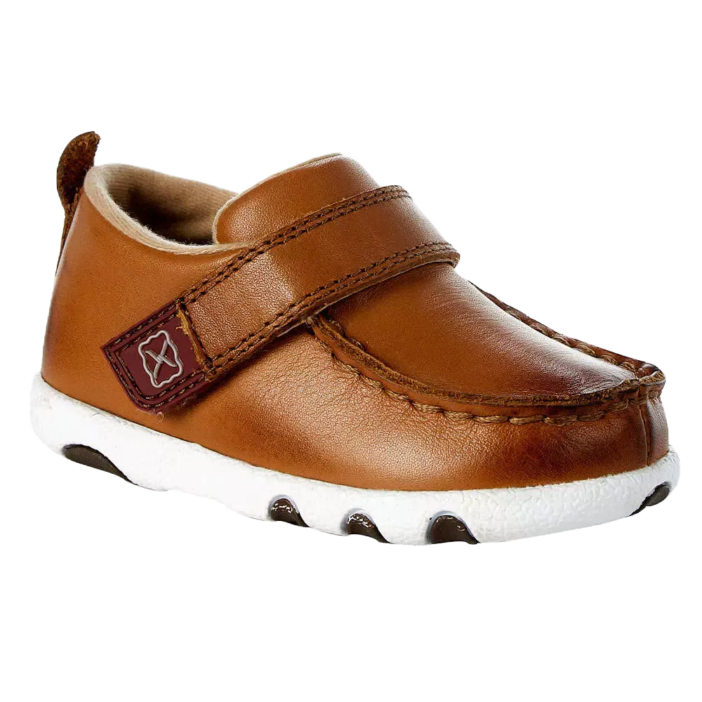 Twisted X® Infant Boy's Driving Moc Velcro Strap Tan Shoes ICA0023