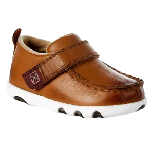 Twisted X® Infant Boy's Driving Moc Velcro Strap Tan Shoes ICA0023