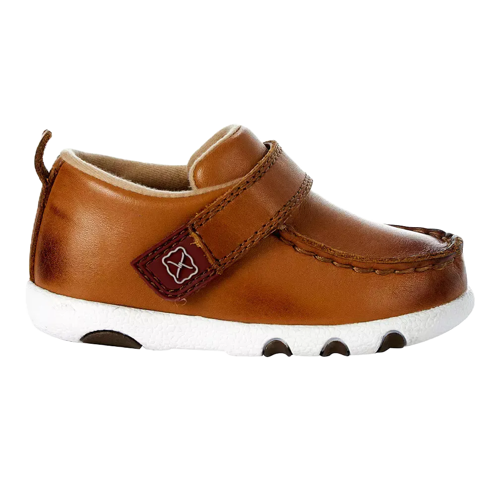 Twisted X® Infant Boy's Driving Moc Velcro Strap Tan Shoes ICA0023