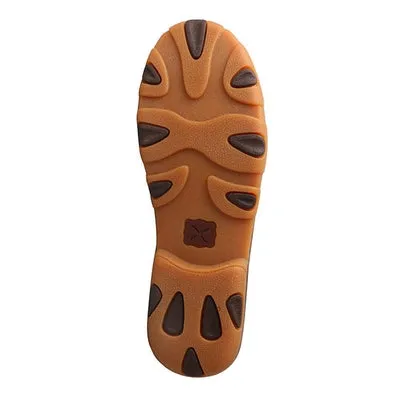 Twisted X Ladies Distressed Brown & Leopard Print Driving Mocs WDM0057