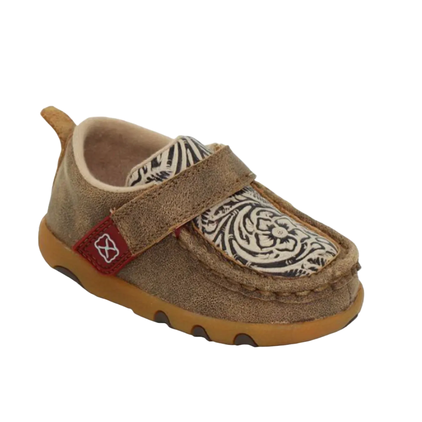 Twisted X® Toddler Bomber & Nude Print Driving Moc Shoes ICA0030