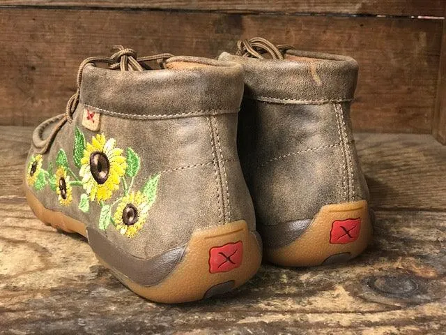 Twisted X Women's Sunflower Bomber Chukka Driving Mocs WDM0128