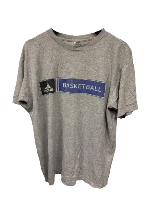 Vintage Grey Adidas Basketball T-shirt Medium