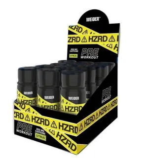 Weider HZRD Pre Workout Shot, Citrus - 12 x 60 ml