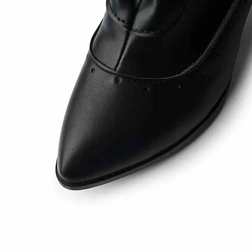 Women Low Heeled Wedding Boots Bridal Dress Shoes