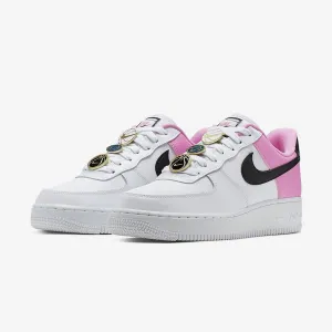 Women's Nike Air Force 1 '07 SE "Basketball Pins" (White/China Rose/Black)(AA0287-107)