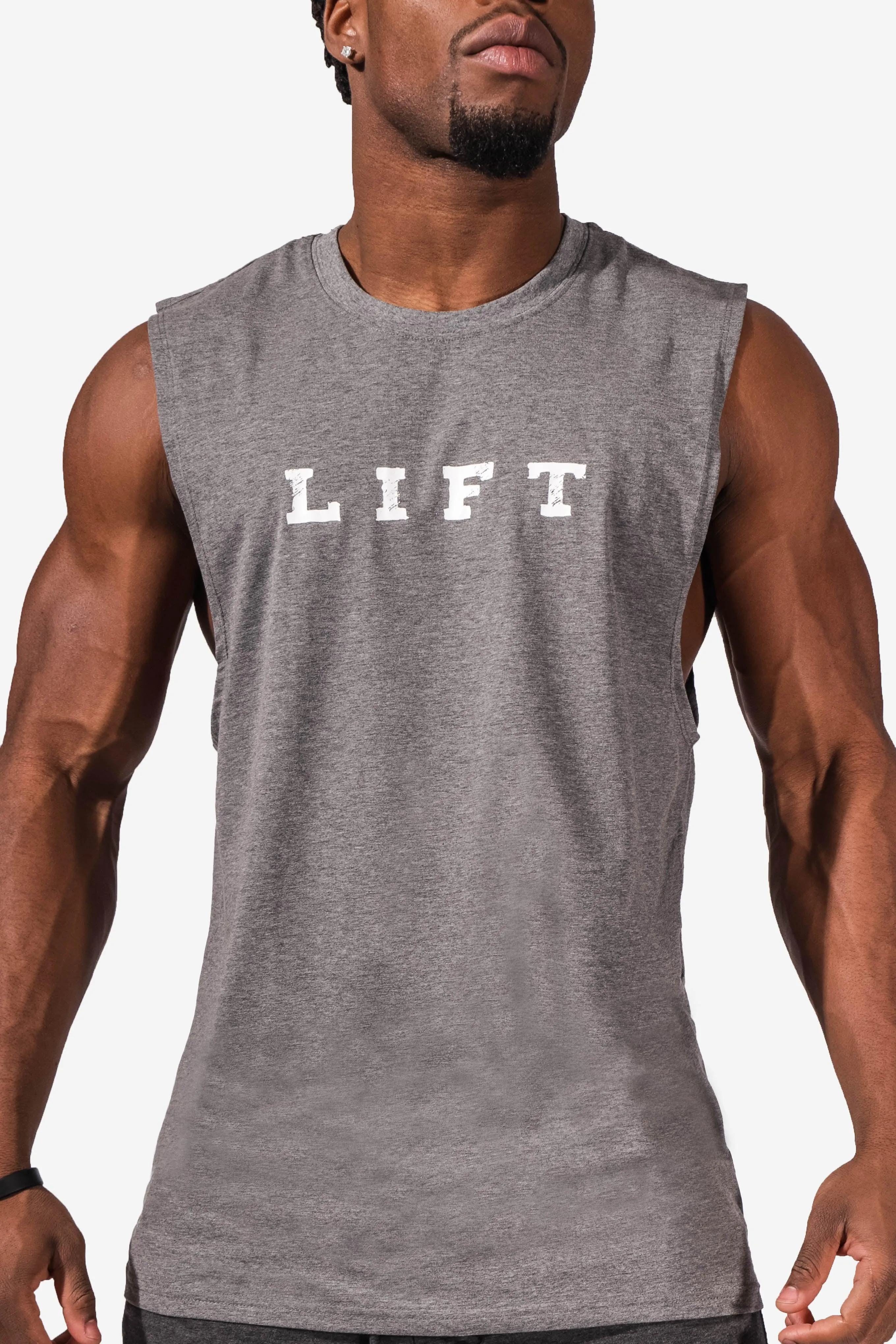 Workout Muscle Tee - Gray