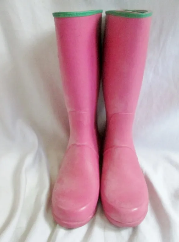 Youth Girls RALPH LAUREN PROPRIETOR Wellies Rain Boots Rainboot 2 PINK Kids Gumboots