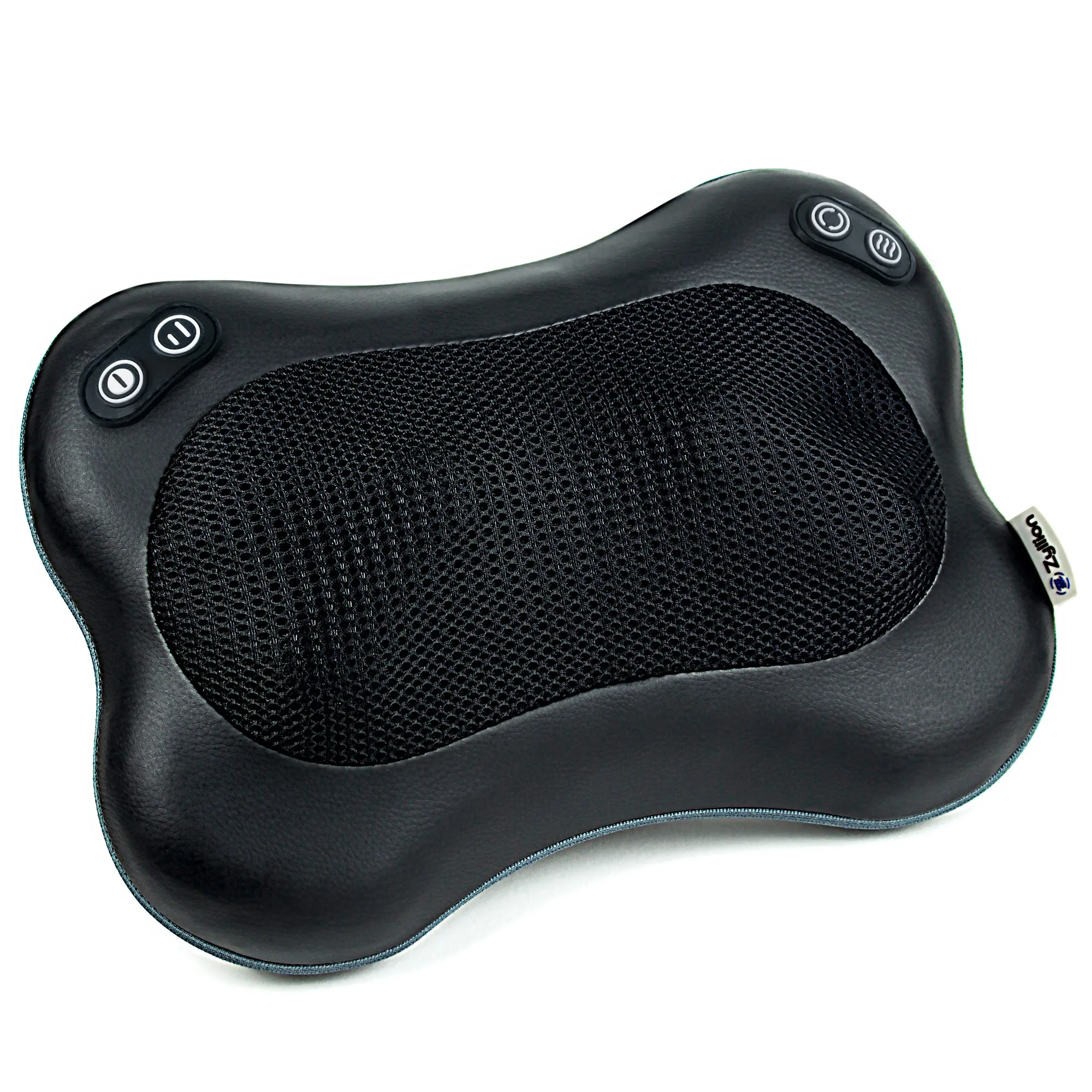 Zyllion Shiatsu Back and Neck Massager Pillow with Heat, 2 Speed Levels, Change Rotation and Wired Connection (ZMA-34)
