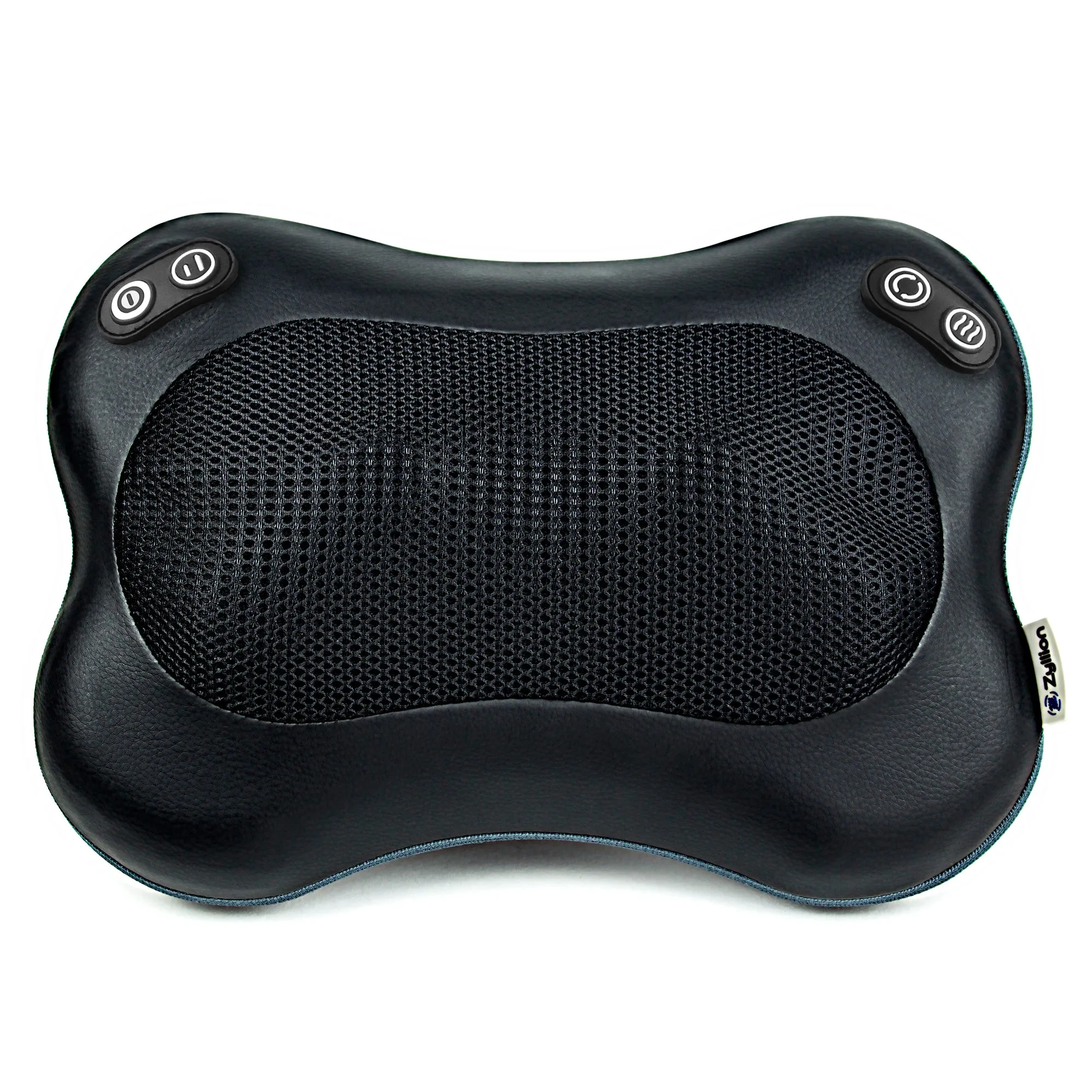 Zyllion Shiatsu Back and Neck Massager Pillow with Heat, 2 Speed Levels, Change Rotation and Wired Connection (ZMA-34)